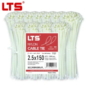 CHINEE Industrial High Temperature Resistant Nylon Cable Tie 30+180 Self Locking Plastic Zip Ties 2.5*150mm Fire Rating 94V 2