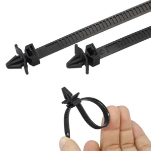 CHINEE JAGASL Nylon 66 Cable Ties Self Locking Winged Push in Hole Mount Arrowhead Plastic Wiring Accessories