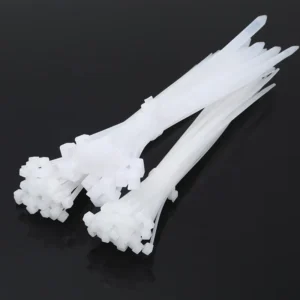 CHINEE JHONG Nylon 66 Self Locking Cable Zip Ties 4.8x150mm White 22KG Tensile Strength CE Certified Electrical Industrial