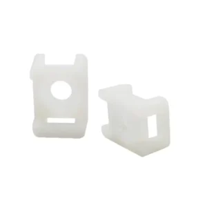 CHINEE Jiaxun HC 1 Black & White Nylon Saddle Type Cable Tie Mount Organizer for Electric Cable