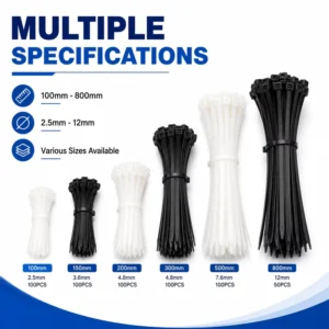 CHINEE Kabelbinder Nylon Heat Resistant 4.8*300MM Cable Tie 5*300 Kabelbinder