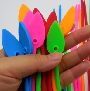 CHINEE Leaf Design Silicone Rubber Bands Colorful Cable Ties Organizers Elastic Rubber Wrapping Bands