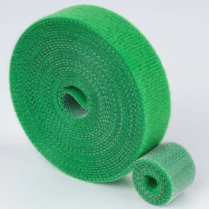 CHINEE Light Green Nylon Self Adhesive Hook Loop Velcro Zip Ties Foldable Cable Organizer Back to Back Plant Ties for Kitchen Bathroom