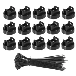 CHINEE Magnetic Cable Zip Tie Mount Kit Charging Cord Organizer Multifunctional Cable Holder with Ties for Wall Work Organization
