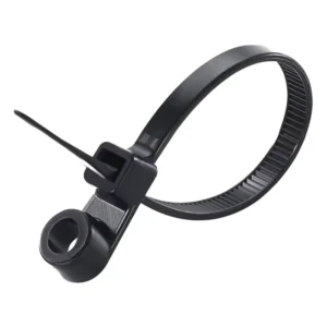 CHINEE Mounting Head Cable Zip Ties 8*300mm 6.6mm Screw Hole Self Locking Nylon Black White CE ROHS Certified Wraps Cord Management RCR