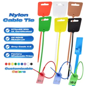 CHINEE Multi Purpose Heat Cold UV Nylon 66 Self Locking Kabel Ties with Custom Label for Logistics Use Identification Label Cable Ties