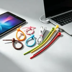 CHINEE Multifunctional Silicone Cable Twist Straps Adjustable Colored Silicone Tie Straps Cutting Customized