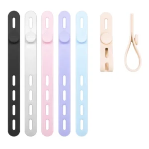 CHINEE Multifunctional Silicone Ties Cable Organizer Clips Wire Management Straps Earphone Cord Silicone Binders