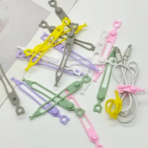 CHINEE Multipurpose Silicone Elastic Cord Organizer for Bundling and Fastening Cable Cords Wires
