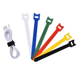 CHINEE NLZD Fastening Cable Ties Reusable Premium Adjustable Cord Ties 20cm Microfiber Cloth Cable Management Straps Hook Loop