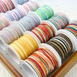 CHINEE New 1.5mm Tibetan Hand Whipped Dyed Cotton Rope Starry Sky Tie Dye Hand Knitted Bracelet Cord