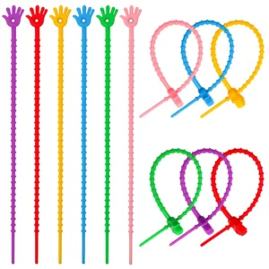 CHINEE New Design High Quality Multipurpose Silicone Zip Cable Ties Colorful Silicone Cable Ties Toy