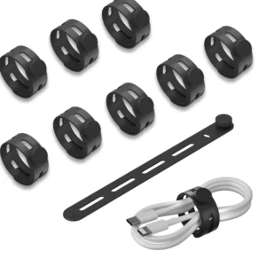 CHINEE New Reusable Cable Ties Adjustable Silicone Cord Organizer Charger Cord Holder Cable Organizer Earphone Cable Management 130mm