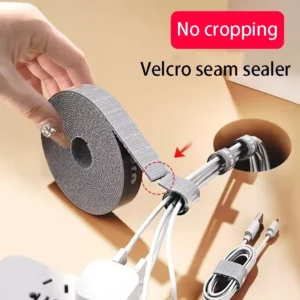 CHINEE No Cropping Back to Back Velcro Cable Ties Reusable Adjustable Cable Organizer Wrap for Desk TV Home Office Cable Management