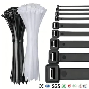 CHINEE Nylon Cable Tie Factory PA66 UV Resistant Heavy Duty Nylon Cable Ties Custom Logo Zip Ties for Industrial Reseller