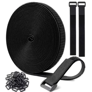 CHINEE Nylon Cable Ties Reusable Hook and Loop Strap for Organizing Wires and Cords Secure and Convenient Fastening Solution