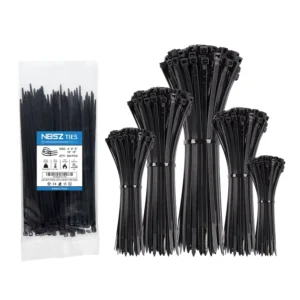 CHINEE Nylon Cable Ties Self Locking Plastic Zip Ties Wire Tie Wrap in 100 Pcs Bag