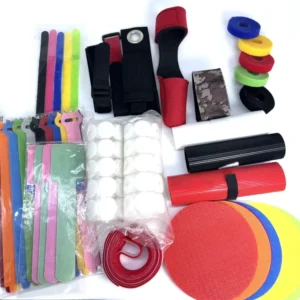 CHINEE Nylon Fastener Strap Cable Tie Double Side Back to Back Reusable Self Adhesive Hook and Loop Tape With Plastic Buckle