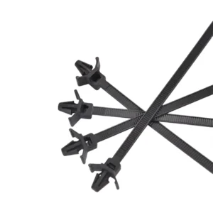 CHINEE Nylon Kinds of Size Black and White Heavy duty Push Mount mountable Aircraft Arrow Head Fixed Binding Wire Cable Strap Zip Tie