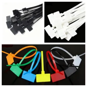 CHINEE Nylon Marker Cable Ties Self Locking Red ID Identify Cable Ties Signage Tie Multicolored Colorful 100pcs bag 2.5*100mm