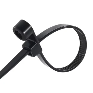 CHINEE Nylon Mounting Cable Ties Plastic Mount Head Screw Zip Ties 6 Inch Plastic Ties with Screw Holes (100 Pack)