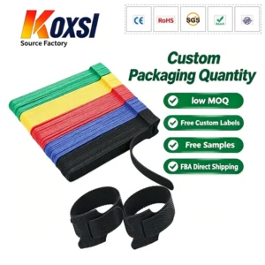 CHINEE Nylon Reusable Cable Ties Custom Logo Durable Fabric Hook and Loop Cable Straps Double Sided Cable Wire Organizers CE REACH