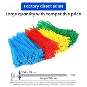 CHINEE Nylon Self Locking 500mm Cable Ties for Industrial Strapping Durable and Sturdy