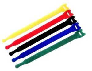 CHINEE Nylon and Polyester Hook and Loop Tape Self-Adhesive P Type Cable Ties Durable Printed Hoop Loop Strap for Cable Management