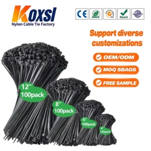CHINEE OEM Factory Self Locking Nylon 66 Cable Ties 4.6mm Width 400mm Length