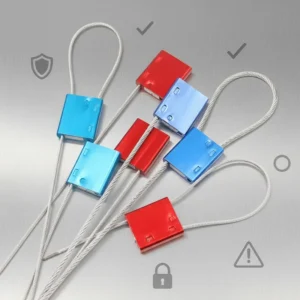 CHINEE PN-CS5001 Custom Logo Barcode Serial Number Printed 2.5mm Wire Diameter Adjustable Length Self Locking Cable Seal