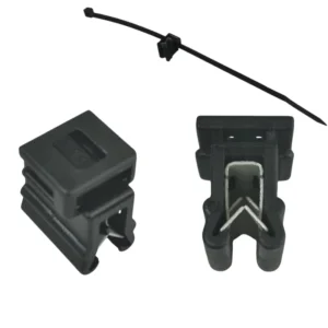 CHINEE Photovoltaic Grade Self Locking Nylon Cable Ties Integrated Edge Clips Solar Cable Manager 450mm Length 5mm Width 40~+85