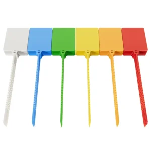CHINEE Plastic Seal Strip Tags Blank Luggage Tag with Cable Tie Custom Printed Label Tag