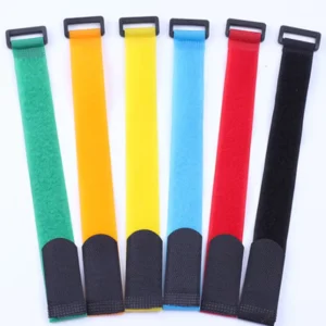 CHINEE Printed Custom Logo Soft Reusable 100% Nylon Cinch Buckle Strap Self Adhesive Hook Loop Cable Tie Double Sided Heat Accessory