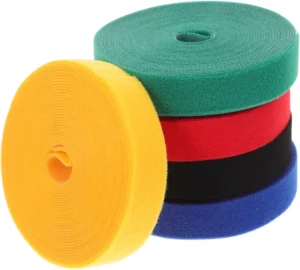 CHINEE Rainbow Double-Sided Self-Adhesive Heat Resistant Eco-Friendly Hook and Loop Cord Wraps Tape Reusable