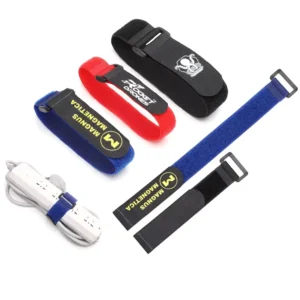 CHINEE Reusable Custom Printed Logo Elastic Eco Friendly Cable Tie Holder Adjustable Releasable Nylon Hook Loop Strap Cable Ties