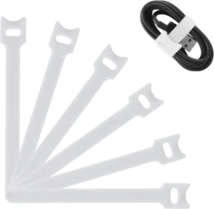 CHINEE Reusable Eco-Friendly Self-Adhesive Double-Sided Hook and Loop Straps Strong Adhesive Cable Ties for Wires Cords