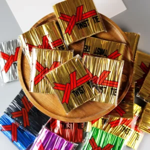 CHINEE Reusable Metal Polymeric Twist Cable Ties Shiny PET Plastic Food Candy Bread Bag Packaging Supplies