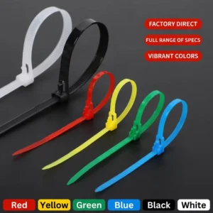 CHINEE Reusable Nylon Zip Ties 600mm Industrial Grade 100% Virgin Nylon 66 Reusable Wire Ties for Server Room Releasable Cable Ties
