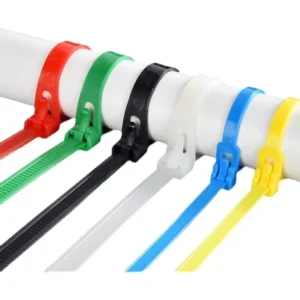 CHINEE Reusable Plastic Ties Nylon Cable Zip Tie Black White Self locking Desk Organiser for Wire Management Garden Strap Bundle