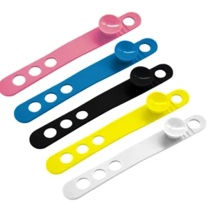CHINEE Reusable Silicone Organizer Magnetic Twist Ties with Suction Cup Silicone Cable Straps Management