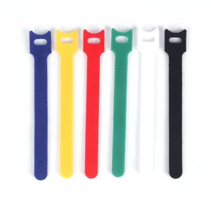 CHINEE Reusable and Black Hook and Loop Adjustable Printed Cable Ties Binding Use Hook and Loop Cable Battery Straps