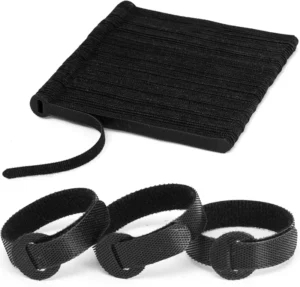 CHINEE Round Type Self Locking Eco Friendly Heat Resistant Cable Tie Double Sided Strap Fasteners Strong Adhesive for Earphone Power