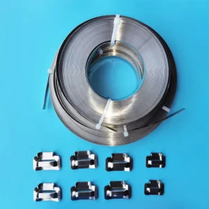 CHINEE SS201 SS304 SS316 Stainless Steel Strapping Band 1/2″ 3/4″ Roll Metal Cable Tie Straps For Outdoor Pole Mounting