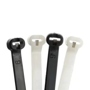 CHINEE SUNJ High Quality 304 Stainless Steel Strip Metal Insert Nylon 66 Zip Ties Tie Wrap Automatic Cable Tie