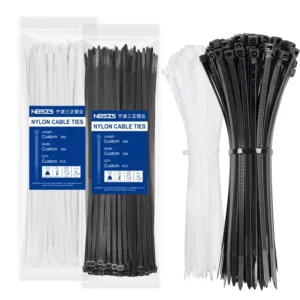 CHINEE SZS Nylon Self Locking Cable Ties Eco Friendly Black White Plastic 4.6mm Width Lengths 200mm 250mm 350mm 400mm