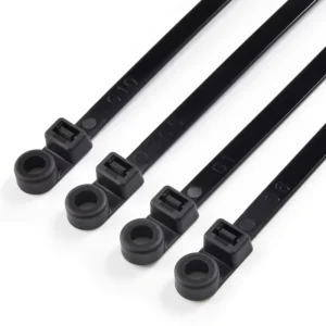CHINEE Screw Mount Self Locking Fixed Head Nylon Fastener Cable Ties for Automotive Wire Mountable Zip Ties