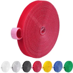 CHINEE Self Adhesive Heat Resistant Cable Tie Continuous Roll Back to Back Hook and Loop Dual Sided Organization Durability