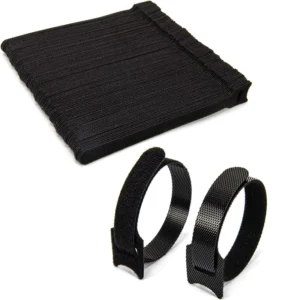 CHINEE Self-Adhesive High Adhesive Nylon Cable Ties Double Sided Back-to-Back Hook Loop Reusable Eco-Friendly Cable