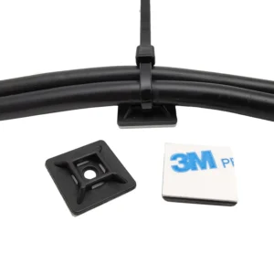 CHINEE Self Adhesive Industrial Cable Tie Holders Screw Holes Black Natural Multifunctional Tie Wire Clips Nylon Cable Tie Mounts