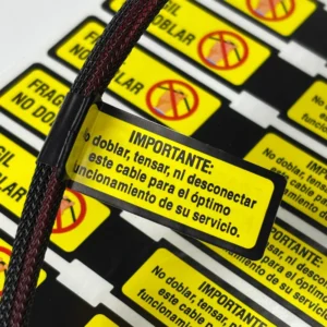 CHINEE Self Adhesive White PET Barcode Shrink Label Printing Network Self Laminating Thermal Cable Electrical Tie Wire Labels Tube